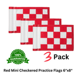 Mini Checkered Practice Flags 6"x8" - Pack of 3