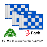 Mini Checkered Practice Flags 6"x8" - Pack of 3