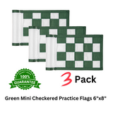 Mini Checkered Practice Flags 6"x8" - Pack of 3