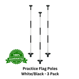 Practice Flag Poles - Striped Color - 3 Pack