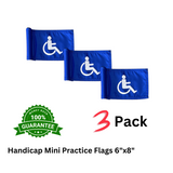 Mini Checkered Practice Flags 6"x8" - Pack of 3