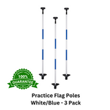 Practice Flag Poles - Striped Color - 3 Pack