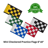 Mini Checkered Practice Flags 6"x8" - Pack of 3