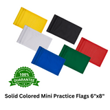 Solid Colored Mini Practice Flags 6"x8" - Pack of 3