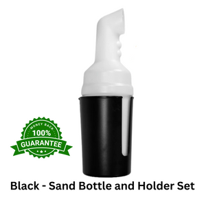 Black - Sand Bottle and Holder Set