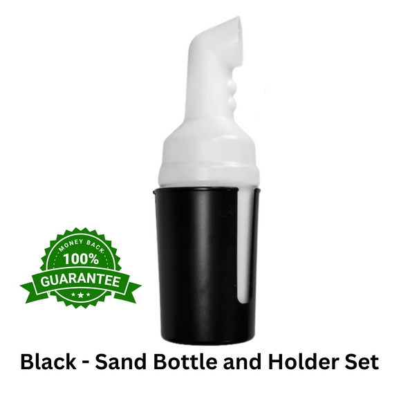 Sand Bottle Racks Purchase Black Sand Bottle and Holder Set Online in the USA